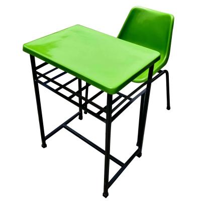 1 Seater Fiber Metal School Desks Bench & Chair Set - 24 x 17 Inch