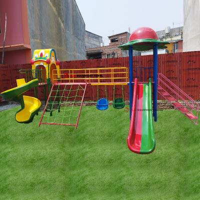 Kids Playhouse Big 9Ft Slide with Dome, Mini Swing, Rope Climbing and Spiral with House Set  - 21 Ft