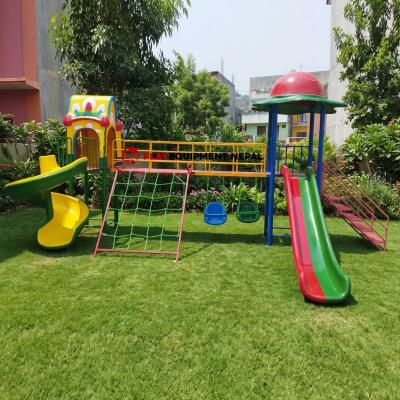 Kids Playhouse Big 9Ft Slide with Dome, Mini Swing, Rope Climbing and Spiral with House Set  - 21 Ft