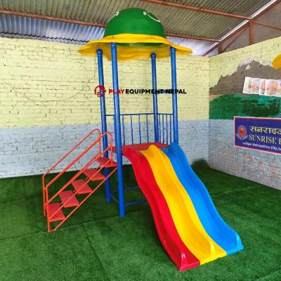 Double Slide 6 Ft  with Dome mini Kids Outdoor Play Equipment Set 