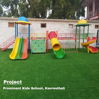 Kids Multi Outdoor Play Sets with Double Deluxe 9Ft Slide, Rock Climbing, Tunnel, Rope Climbing Spiral with Dome - 26 Ft.