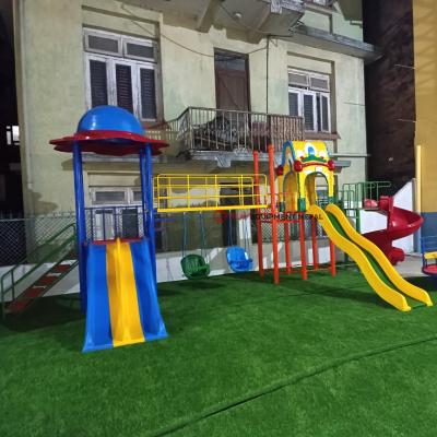 Multi Outdoor Play Ground Sets Double Slide with Dome, Mini Swing, House with Single Slide & Spiral Slide Set- 22 Ft.