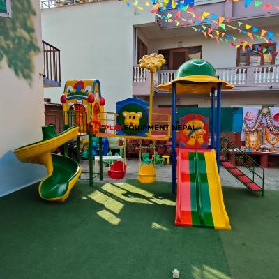 Best Selling Outdoor Play Station with Double Slide, Spiral and Dome House - 14 Ft.